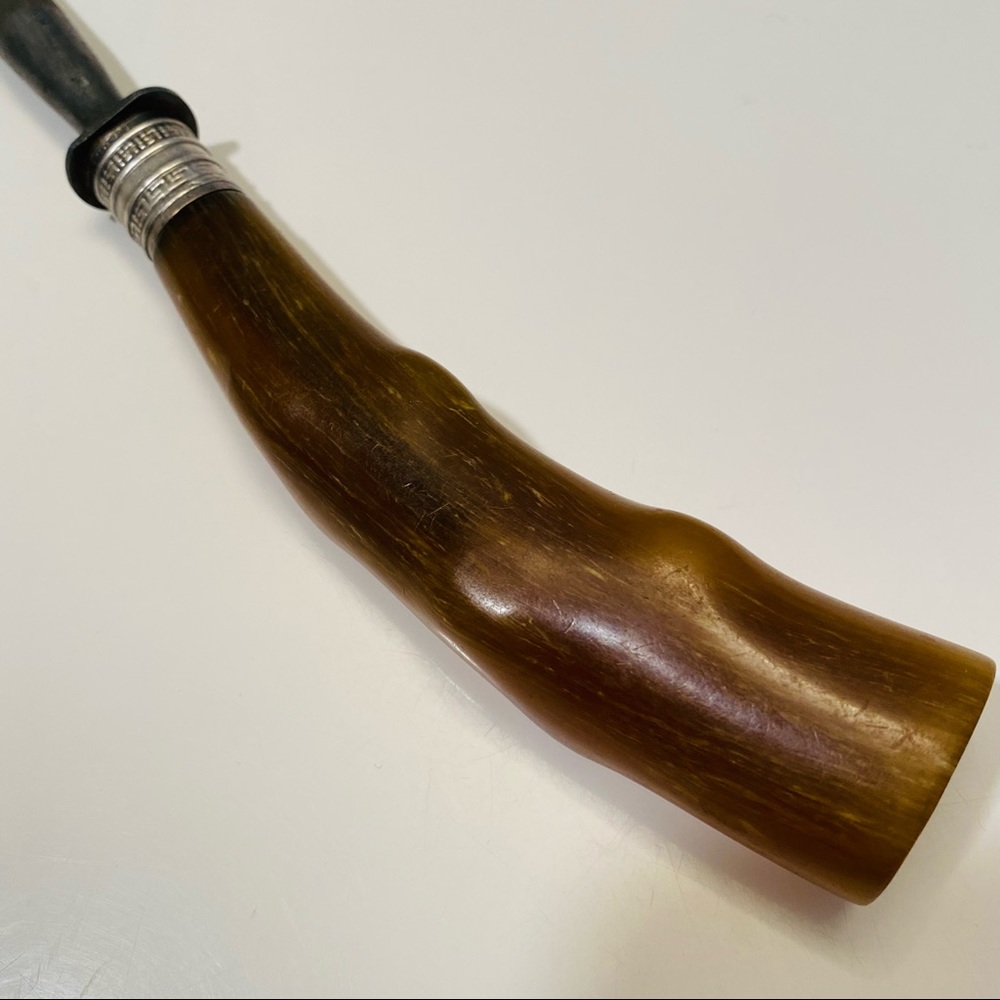 Vintage Sterling Silver Knife Sharpener Honing Steel Rod with Bakelite handle - Picture 7 of 12